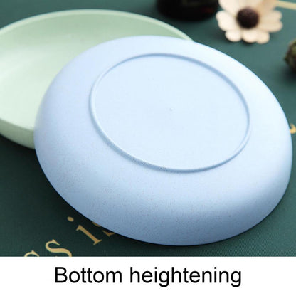 Wheat Fiber Plate Microwave Plastic Plates Dinner Plate BPA Free Food Grade Round Shape Food Dish Fruit Salad Dish Kitchen Plate