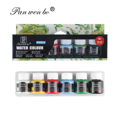 Acrylic Paint Set 6/12 Colors 25ml,Water-Proof Portable Art Rich Pigments for DlY Craft,Drawing,Painting,Canvas, Rock