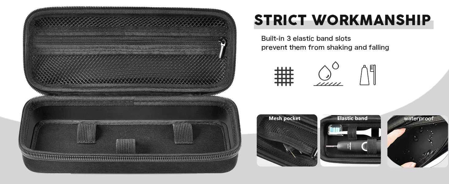 Toothbrush Travel Case Compatible with Oral-B Pro 1000, 2000, 3000, 3500, 1500/ for Philips Sonicare ProtectiveClean 4100 5100