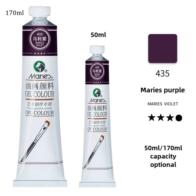 Marie's Oil Paint 170ML Oil Painting Art Creation Pigment Large Oil Paint Paint Single Commonly Used 24 Colors