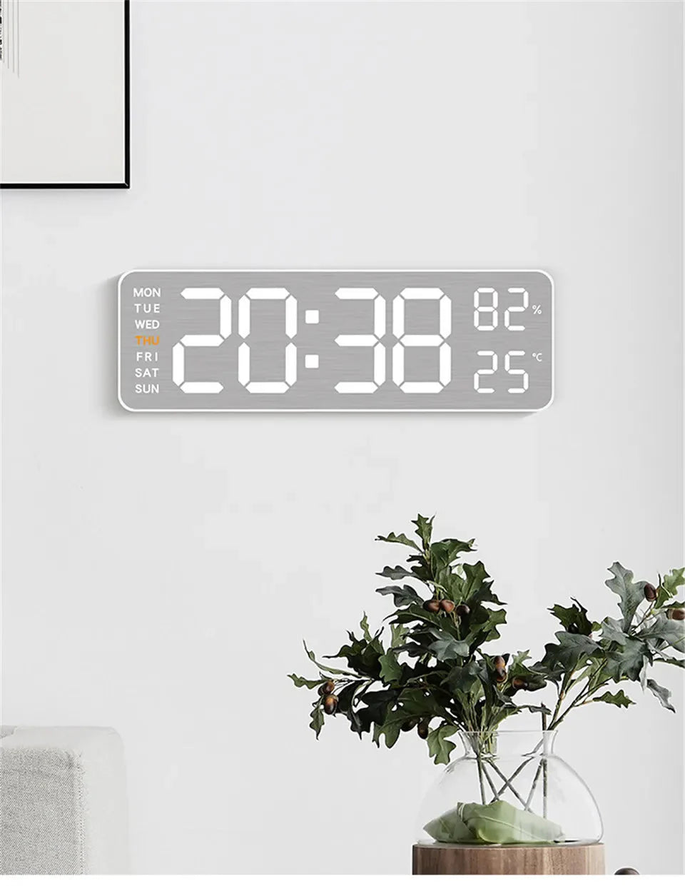 Mirror Brushed Finish Wall Clock Premium Modern Home Wall Clock