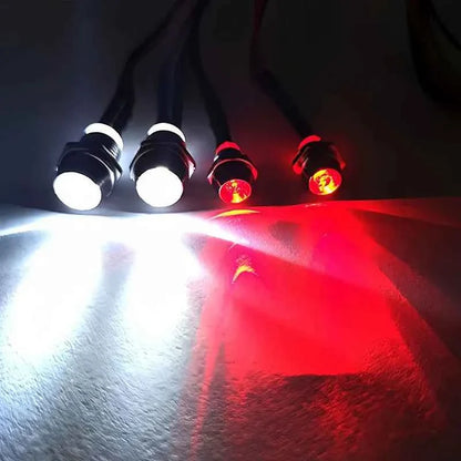RC model car lights, 2 lights, 4 lights, 6 lights, 8 lights, red and white lights, 3/5mm LED cup, RC spotlights, white light