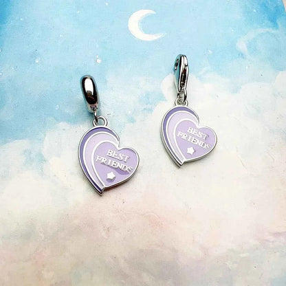 BEST FRIENDS Dangle Charm Pendant Classic 925 Sterling Silver Lucky Gift for Women Men