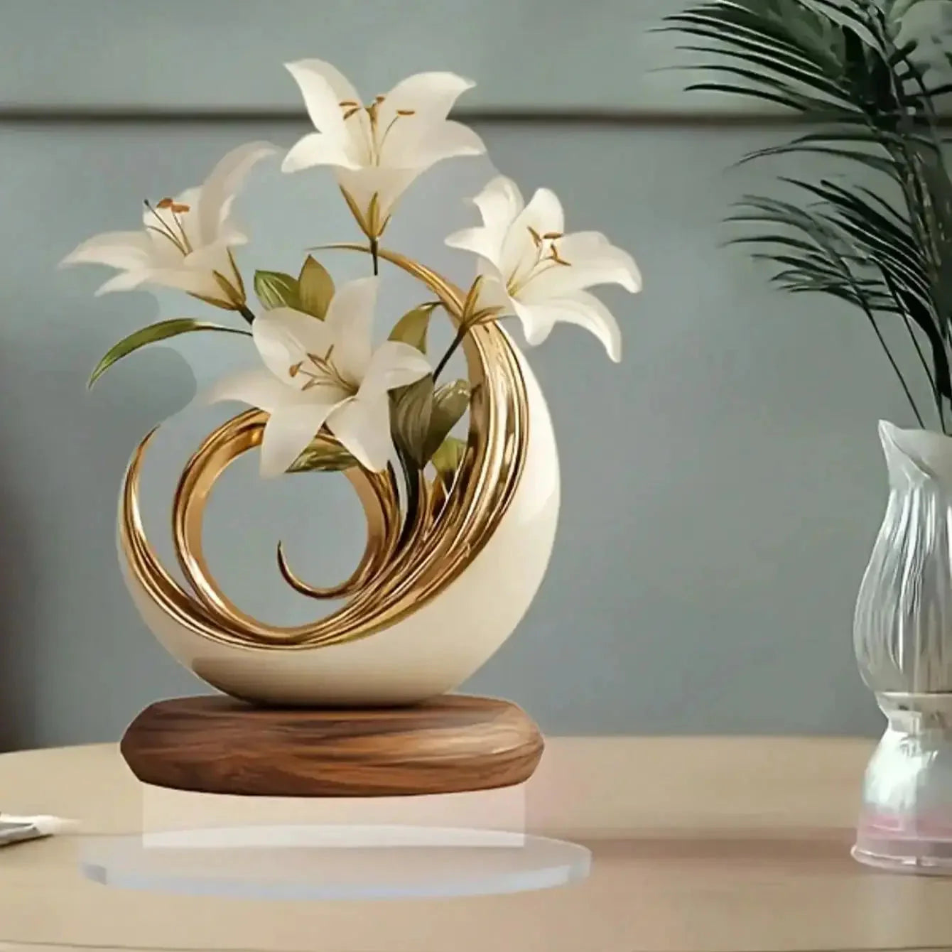 1 piece of lily desktop decoration ornament suitable for living room desktop and office decoraValentine Day wedding decor gifts