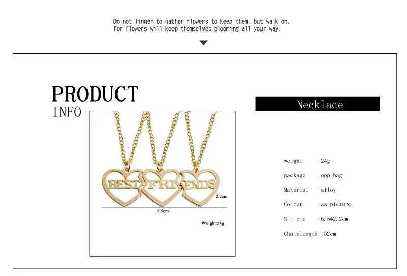 New Best Friends Necklace For Women Girls Broken Heart Puzzle Musical Note Pendant Necklaces BFF Friendship Forever Jewelry Gift