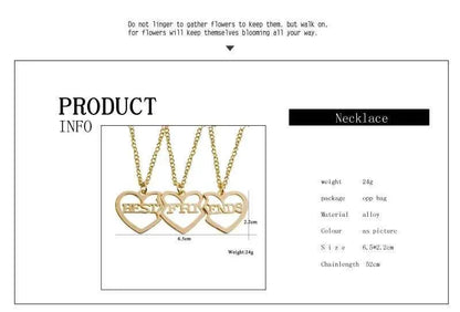 New Best Friends Necklace For Women Girls Broken Heart Puzzle Musical Note Pendant Necklaces BFF Friendship Forever Jewelry Gift