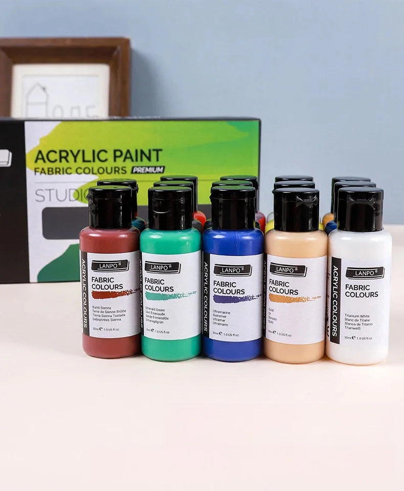 14-color /60ml paint set, beginner's art supplies for painting and doodling, paint palette, brush combination