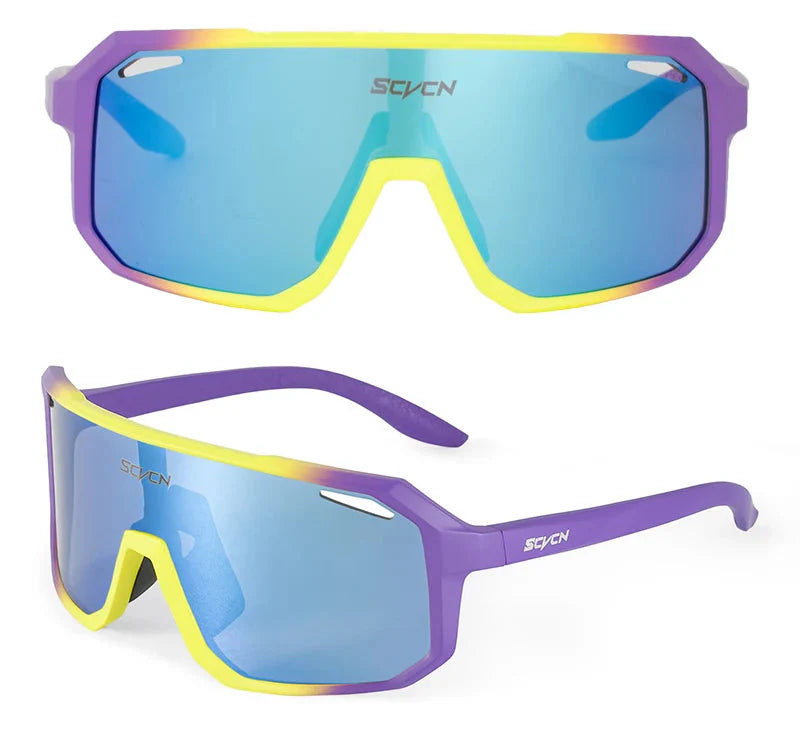 SCVCN Cycling Glasses Bike Mountain Bicycle Hiking Camping Golf UV400 Sunglasses Sport Protection Glasses for Men Women Baseball