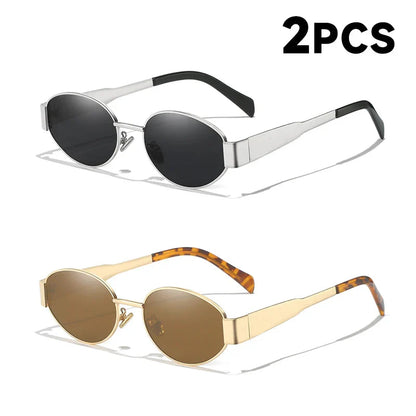 New Sunglasses For Women And Men Sun Glasses Alloy Oval Eyewear