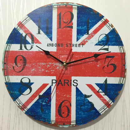 Creative wooden wall clock 30cm MDF density board silent quartz clock