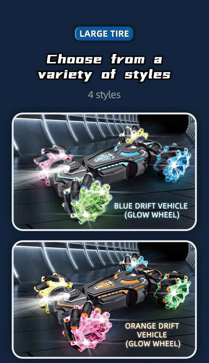 RC Drift Car Toy, Cool and Dynamic Dazzling, Made of Large Glow Wheels