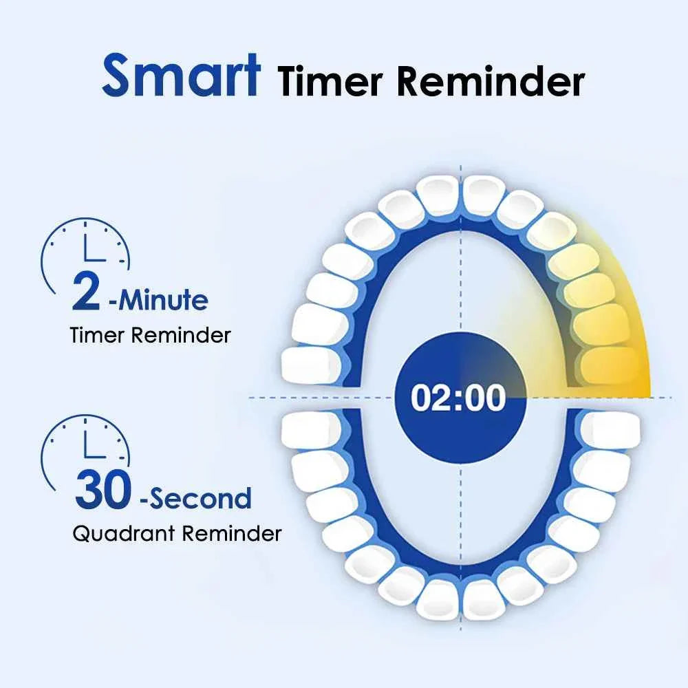 Electric ToothbrushRotating for Adults Deep Cleaning Teeth Tooth Brush Rechargeable Power Smart Timer with 8 Brush Heads
