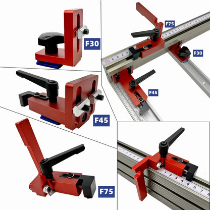Router Table Fence Aluminum Multi T-Track Table Saw Profile Fence Woodworking T-Slot Miter Track Connector and Fence Stoppe