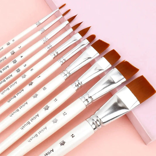 10pcs Multifunctional Art Painting Brushes Set Artist Art Painting Hook Line Watercolor Gouache Oil Painting Brush Art Supplies