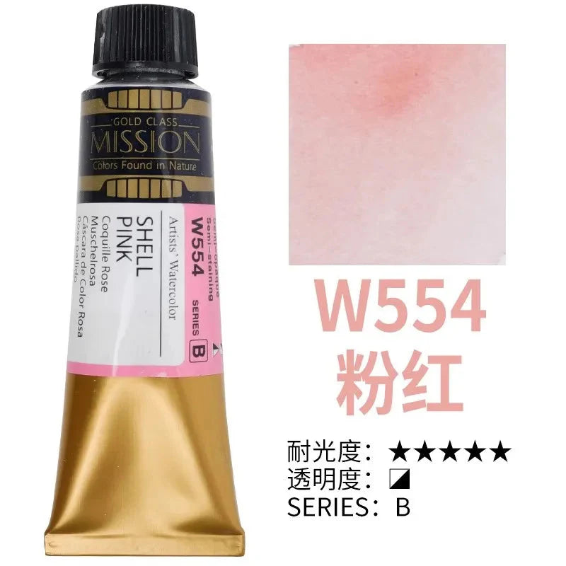 Korea MIJELLO tube watercolor artist 15ml watercolor paint mission series art supplies