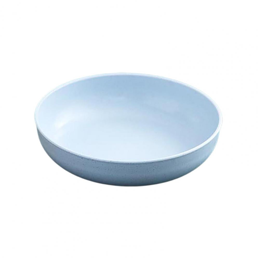 Wheat Fiber Plate Microwave Plastic Plates Dinner Plate BPA Free Food Grade Round Shape Food Dish Fruit Salad Dish Kitchen Plate