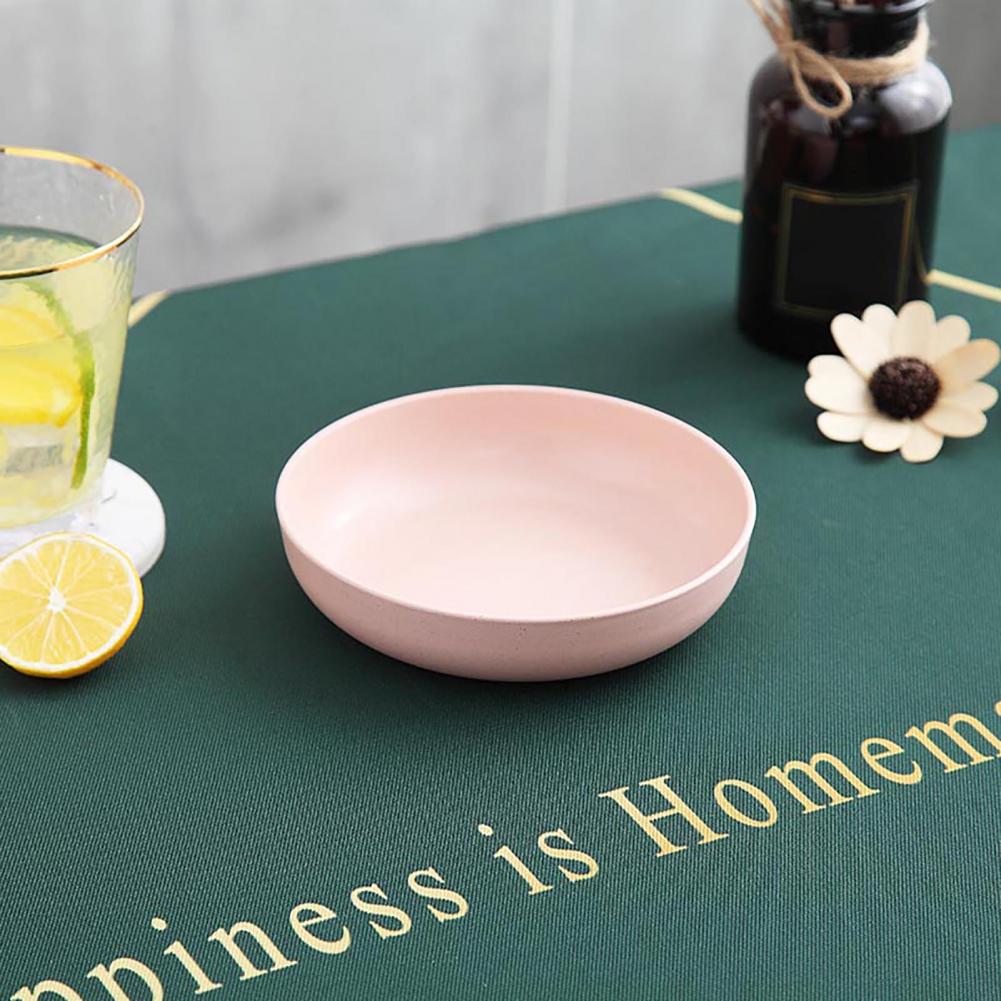 Wheat Fiber Plate Microwave Plastic Plates Dinner Plate BPA Free Food Grade Round Shape Food Dish Fruit Salad Dish Kitchen Plate