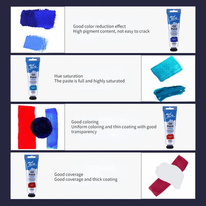 100ml Oil Paint 45 Colors Student Art Creation Special Waterproof Quick-drying Large Sticks Of Pigment School Painting Supplies