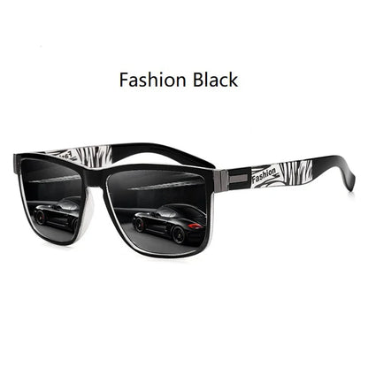 4 PCS Fashion Vintage Pattern Square Sunglasses Men Women Fishing Driving Man Luxury Brand Designer Sun Glasses UV400 Eyewear ﻿