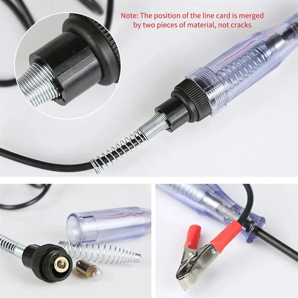 1pc 6V 12V 24V 48V 90V Car Digital Display Test Pen Circuit Test Pen Light Bulb Electric Measuring Pen Repair Tools