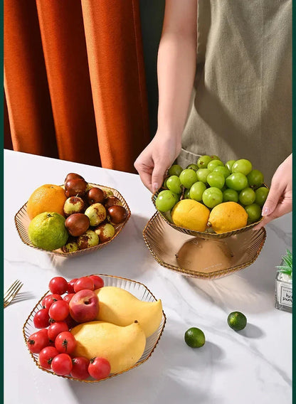 1PCS Table Plates for Serving Plates Dinnerware PET Partitioned Dish Snack Candy Cake Stand Bowl Food Fruit Plates Set Tableware