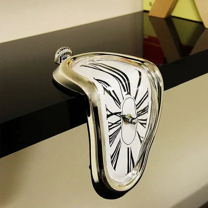 Melting Distorted Surreal Novelist Salvador Dali Style Decorative Clock