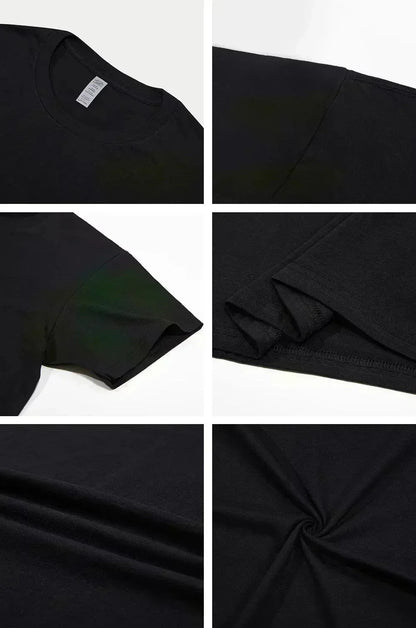 Men's T-shirt - Comfortable round-neck, casual cotton short-sleeved, soft and breathable fabric, trendy letter print