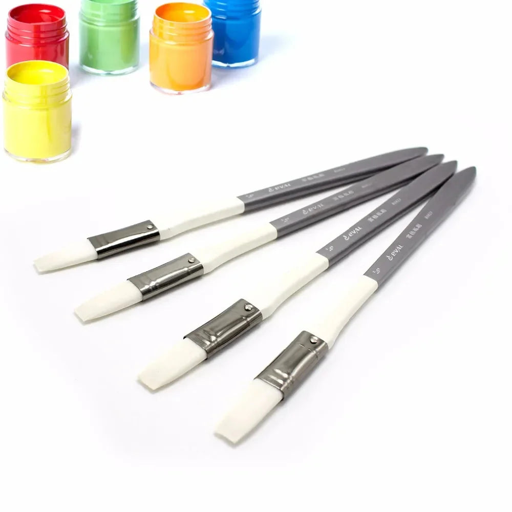4 Pc 1/2 "Bristle Brushes Oil Painting Brush Graffiti Watercolor Paintbrush Art Material Tool Set For Acrylic scrubbing brush