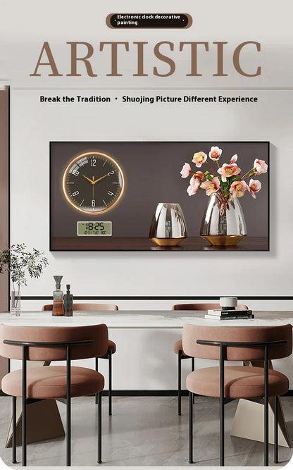 Large Size Aluminum alloy framed Artwork Wall Clock, Luxurious Muted Quartz Clock for Home Decor,living Room,bed Room Décor