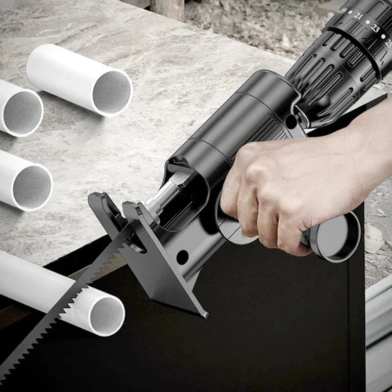 Portable Reciprocating Saw Adapter Electric Drill Modified Electric JigSaw Curve Saw Power Tool for Wood PVC Steel Pipe Cutting