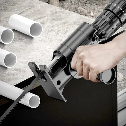 Portable Reciprocating Saw Adapter Electric Drill Modified Electric JigSaw Curve Saw Power Tool for Wood PVC Steel Pipe Cutting