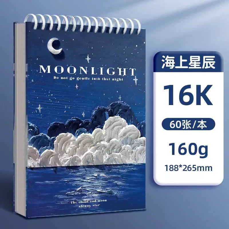 A4 Professional Sketchbook: Ultra-Thick Paper, 16K Painting Diary Notebook, Essential Art School Supplies, Ideal for Pencil Sket