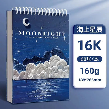 A4 Professional Sketchbook: Ultra-Thick Paper, 16K Painting Diary Notebook, Essential Art School Supplies, Ideal for Pencil Sket