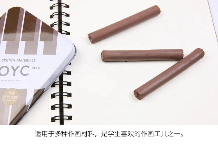 4 Pcs/box Sketch Charcoal Water-soluble Sketching Dry Materials Charcoal Brushes Charcoal Strips Art Painting Supplies
