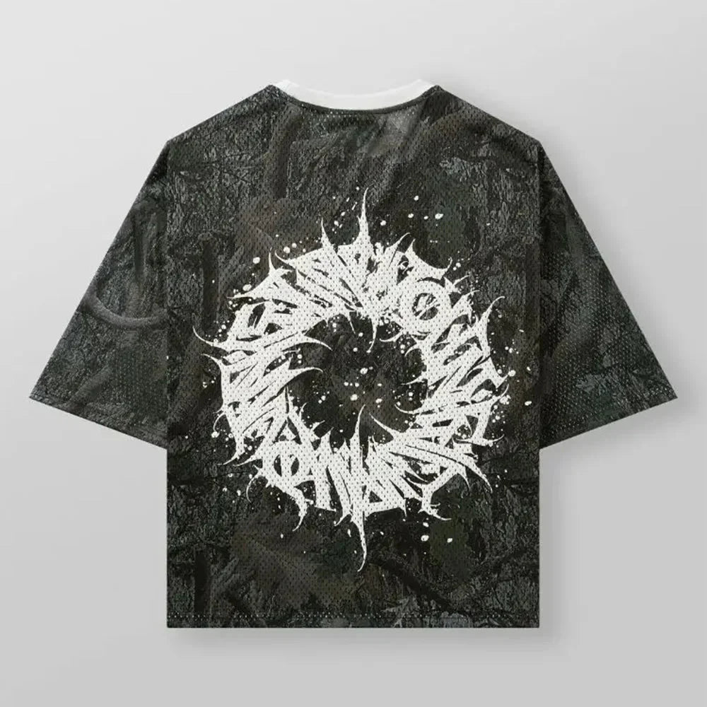 T-shirts Men Summer New Sports Man T-shirts Leisure Mesh Round Neck Fashion Loose And Comfortable Clothing Gym Running Shirts