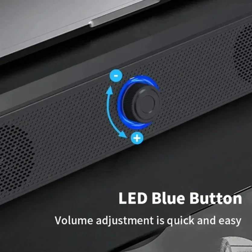 XIKCU Wireless Bluetooth and PC Soundbar Wired Speaker USB Powered Soundbar for TV Pc Laptop Home Theater Surround Audio System