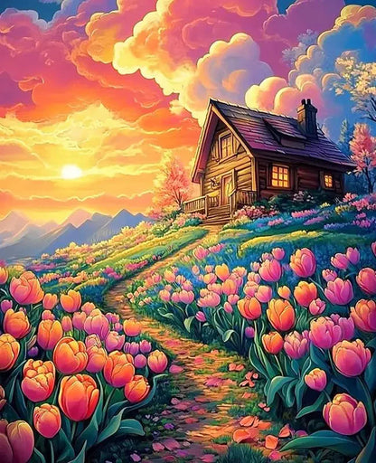 RUOPOTY Paint By Number Kit On Canvas For Adults Scenery Oil Acrylic Painting Home Decoration Gifts