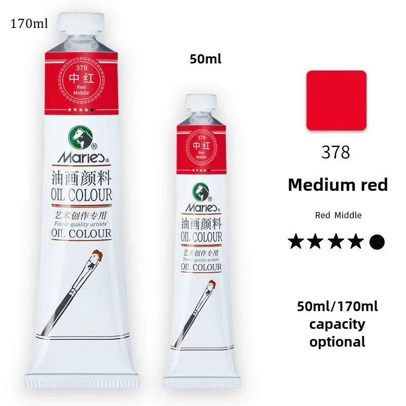 Marie's Oil Paint 170ML Oil Painting Art Creation Pigment Large Oil Paint Paint Single Commonly Used 24 Colors