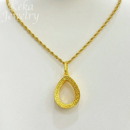 Dubai Golden Jewelry Sets for Women Luxury Italian Bridal Necklace Pendant Earrings Wedding Party Accessories Lady Gifts
