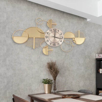Gold Metal Creative Minimalist Style Decorative Clock