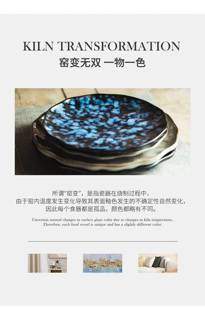Platter Creative Restaurant plates New vintage featuring ceramic disk kitchen cutlery