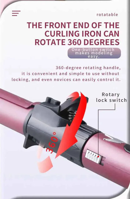 Kemei Professional Hair Curler Hair Curling Iron Wand Ceramic Tourmaline long Barrel Dual Voltage 100-240V Hair Waving Style Too