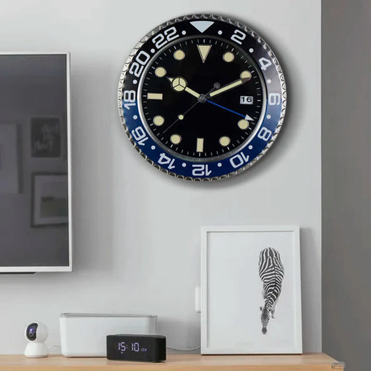 Metal Creative Art Design Digital Luminescent Clock 13"