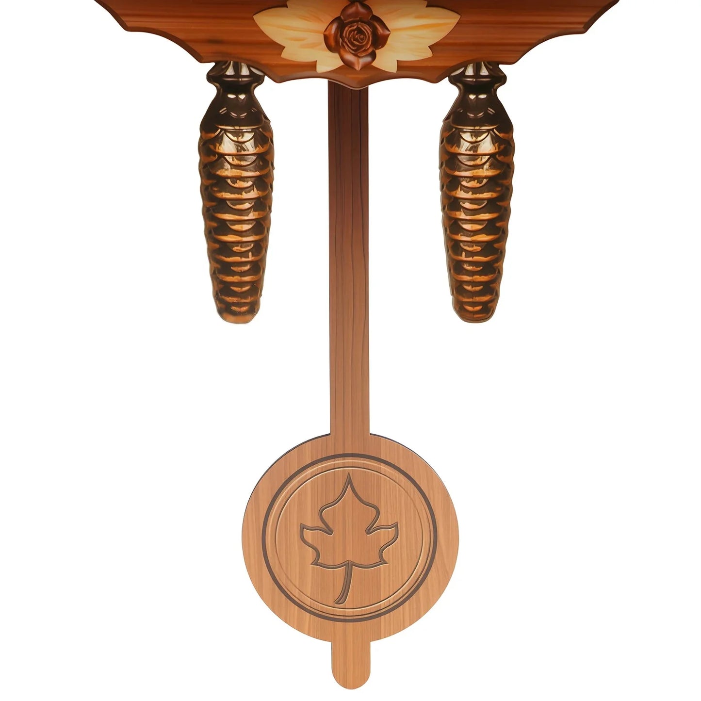 Wall Mount Clock Cuckoo Clock, Wood Cuckoo-Clock 7:00-21:00 Chime Time 25*10*50cm Pointers+Time Scales Display