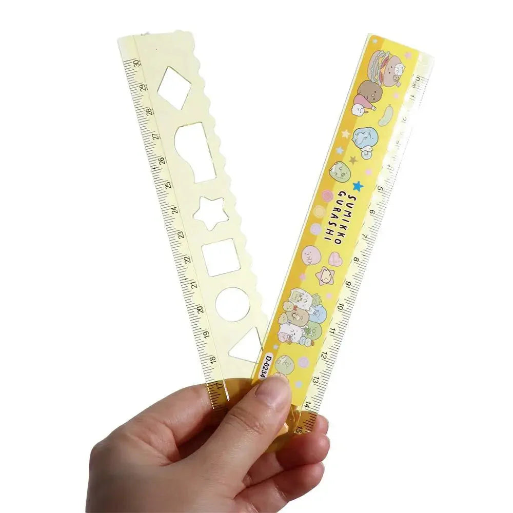 School Supplies  Gift 30CM Cute DIY Animal Drawing Rulers Drawing Tools Straightedge Folding Ruler