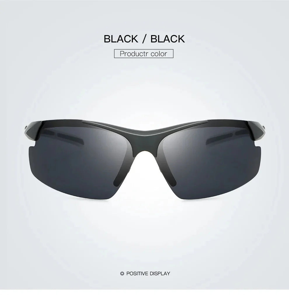 Men Sports Sunglasses Riding Mirror Wind Frameless Glasses Driving Dazzle Colour Outdoor Motorcycle Running Fishing Travel