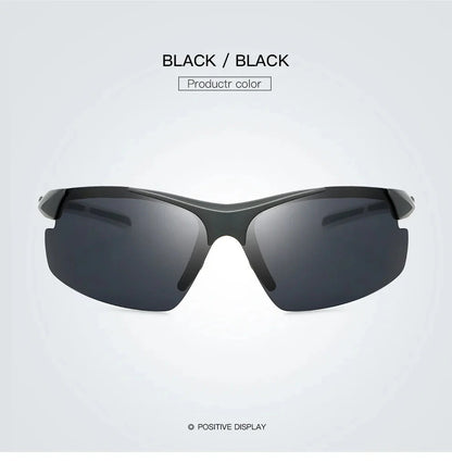 Men Sports Sunglasses Riding Mirror Wind Frameless Glasses Driving Dazzle Colour Outdoor Motorcycle Running Fishing Travel