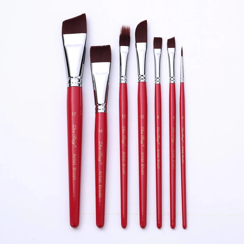 Body Pinting Face Body Art Paint Multifunctional Professional Paint Brushes Set Wooden Handle Nylon Brush Oil Painting Brushes