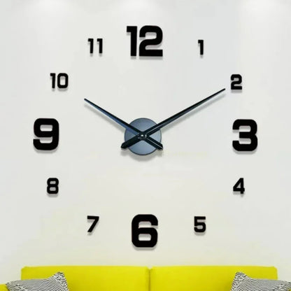 Garden Acrylic Mirror Digital Sticker Wall Clock 16"