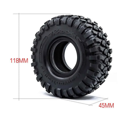 RC 120MM 1.9" Rubber Rocks Tires for 1:10 RC Rock Crawler Axial SCX10 Canyon Trail Trax TRX-4 TRX6 #8174